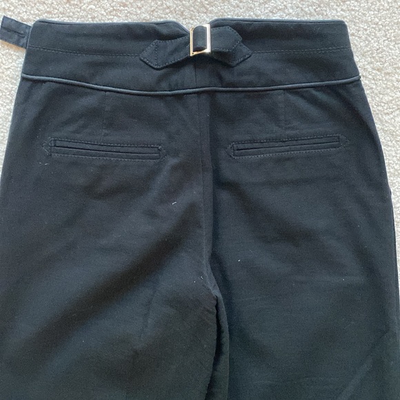 High waisted, lightly flared black pants with button accents from Elevenses - Picture 5 of 5